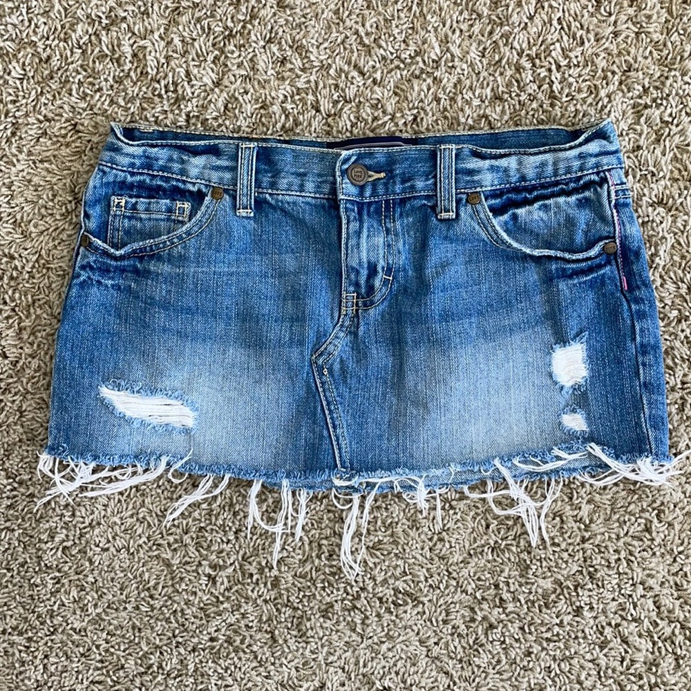 EUC Victoria’s Secret PINK denim micro mini skirt